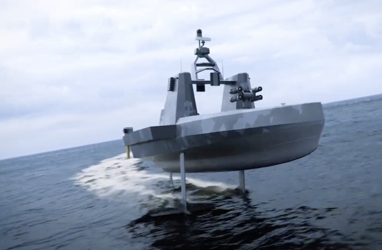 ARGOS Naval USV on hydrofoils
